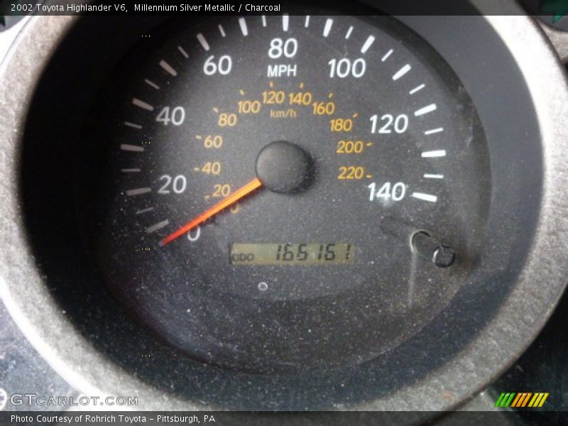 Millennium Silver Metallic / Charcoal 2002 Toyota Highlander V6
