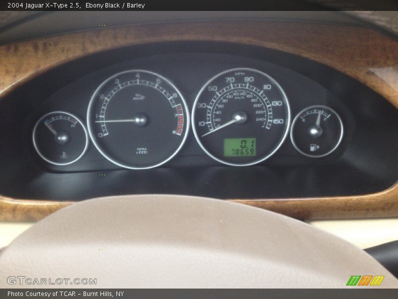 Ebony Black / Barley 2004 Jaguar X-Type 2.5