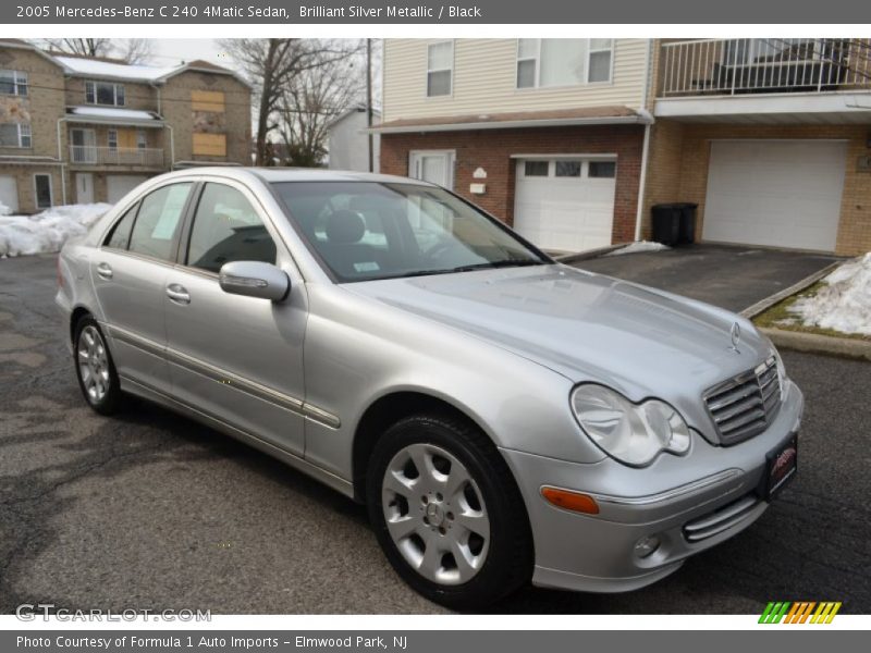 Brilliant Silver Metallic / Black 2005 Mercedes-Benz C 240 4Matic Sedan