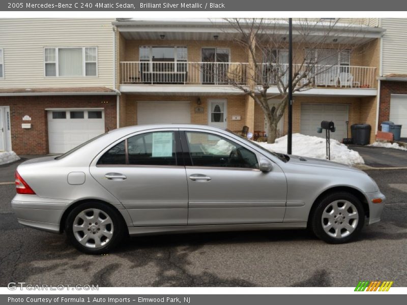 Brilliant Silver Metallic / Black 2005 Mercedes-Benz C 240 4Matic Sedan