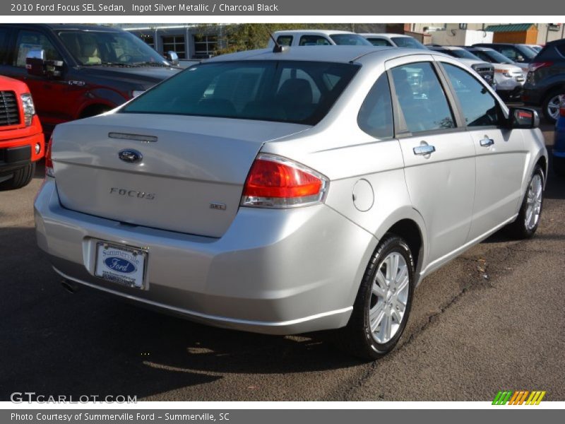 Ingot Silver Metallic / Charcoal Black 2010 Ford Focus SEL Sedan