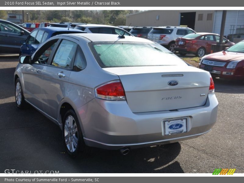 Ingot Silver Metallic / Charcoal Black 2010 Ford Focus SEL Sedan