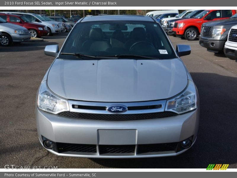 Ingot Silver Metallic / Charcoal Black 2010 Ford Focus SEL Sedan