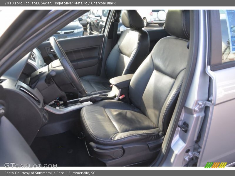 Ingot Silver Metallic / Charcoal Black 2010 Ford Focus SEL Sedan