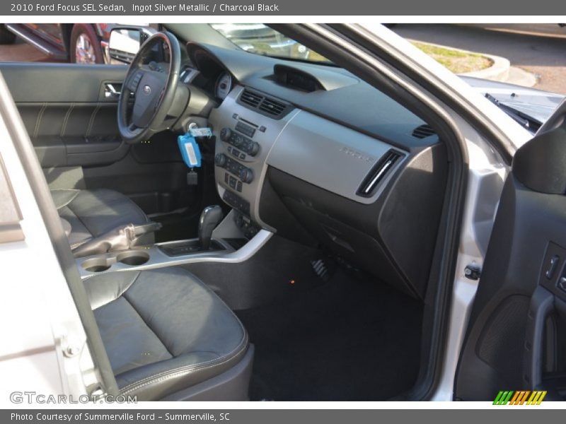 Ingot Silver Metallic / Charcoal Black 2010 Ford Focus SEL Sedan