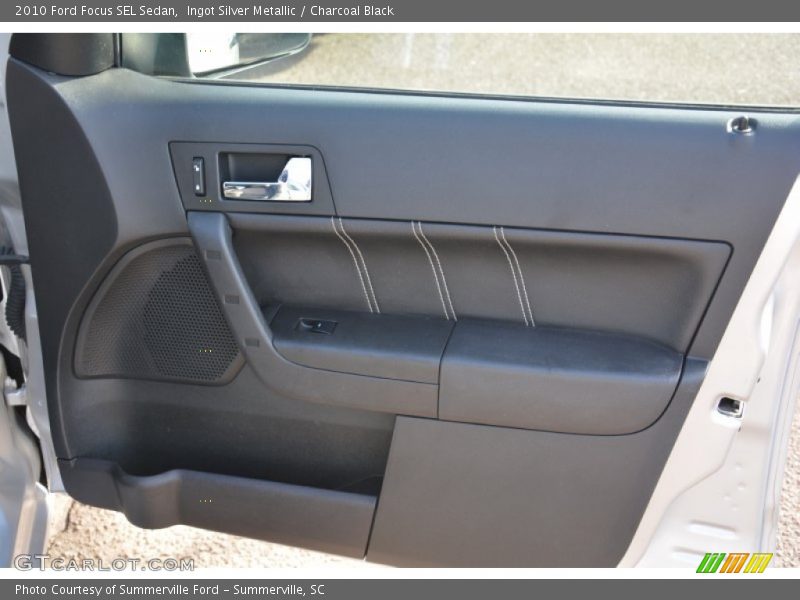 Ingot Silver Metallic / Charcoal Black 2010 Ford Focus SEL Sedan
