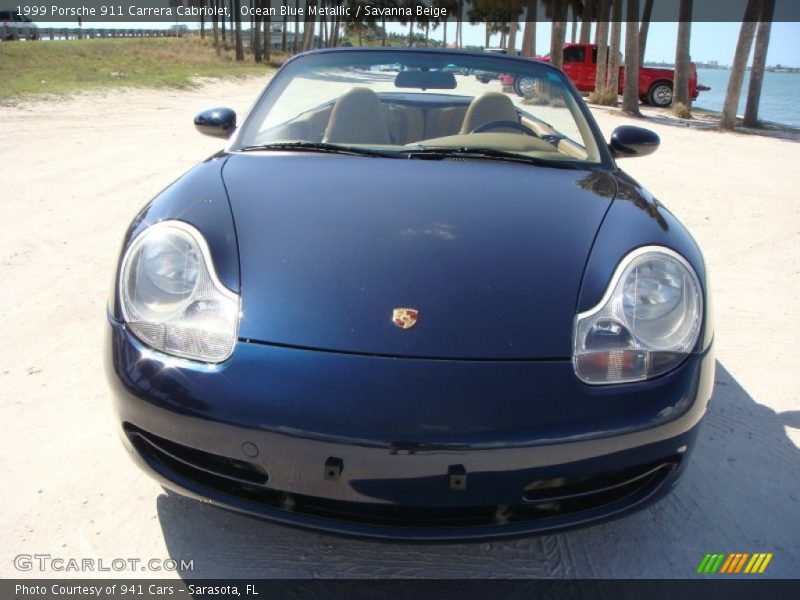 Ocean Blue Metallic / Savanna Beige 1999 Porsche 911 Carrera Cabriolet