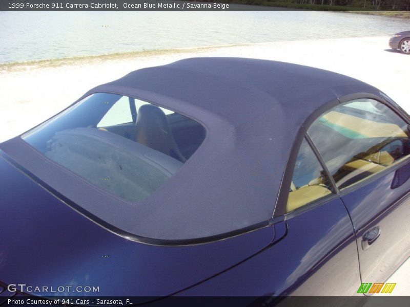 Ocean Blue Metallic / Savanna Beige 1999 Porsche 911 Carrera Cabriolet