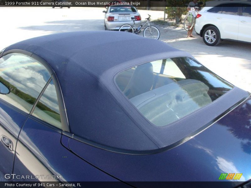 Ocean Blue Metallic / Savanna Beige 1999 Porsche 911 Carrera Cabriolet