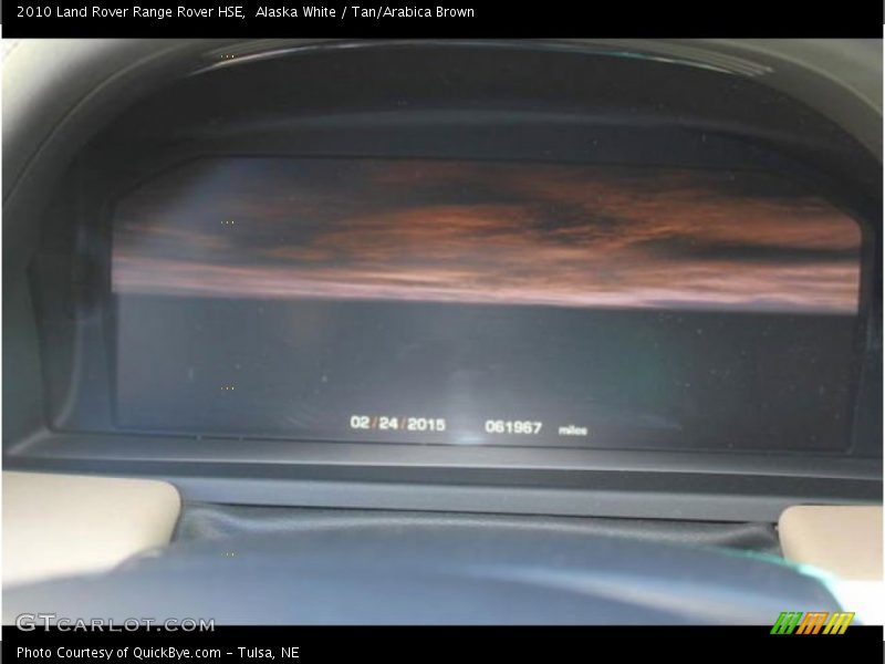 Alaska White / Tan/Arabica Brown 2010 Land Rover Range Rover HSE