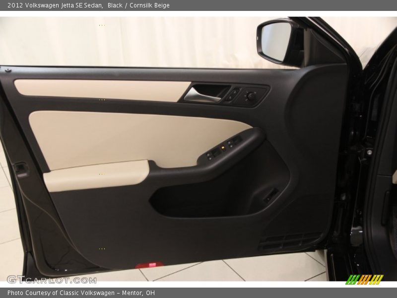 Black / Cornsilk Beige 2012 Volkswagen Jetta SE Sedan