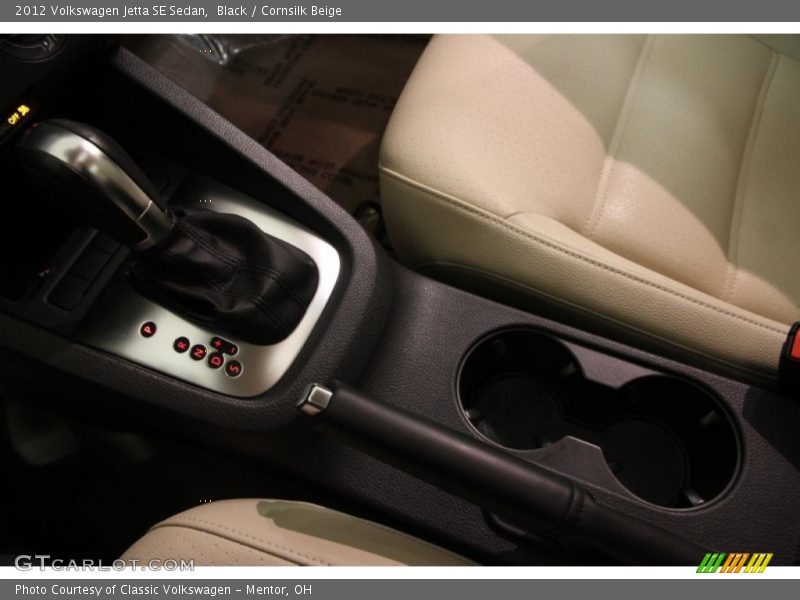 Black / Cornsilk Beige 2012 Volkswagen Jetta SE Sedan