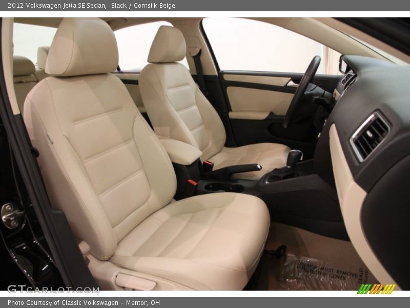 Black / Cornsilk Beige 2012 Volkswagen Jetta SE Sedan