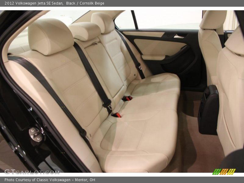 Black / Cornsilk Beige 2012 Volkswagen Jetta SE Sedan