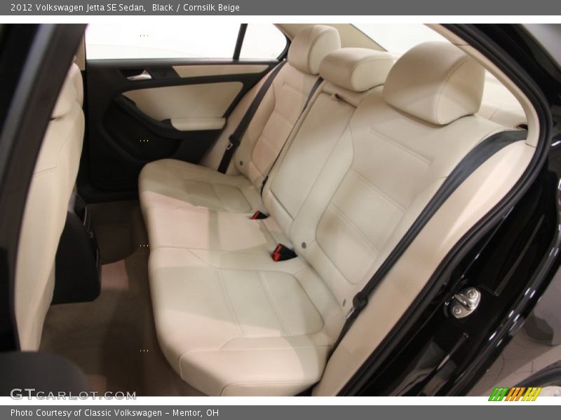 Black / Cornsilk Beige 2012 Volkswagen Jetta SE Sedan