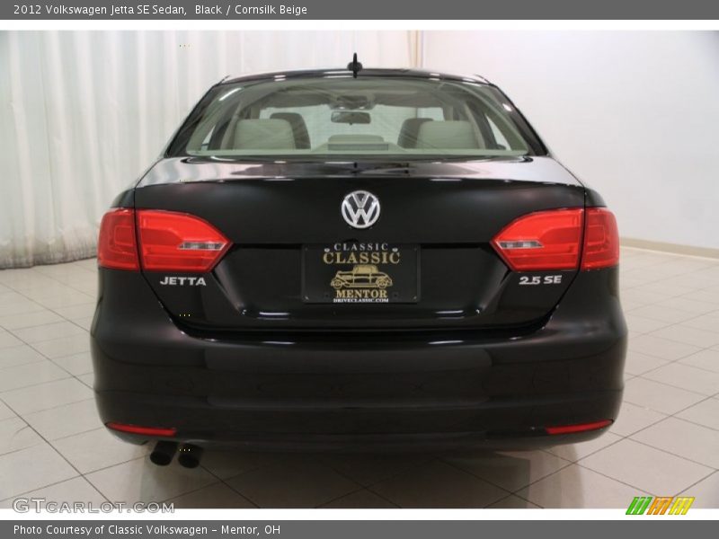 Black / Cornsilk Beige 2012 Volkswagen Jetta SE Sedan