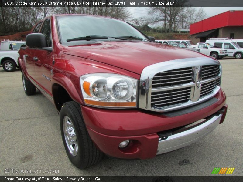 Inferno Red Crystal Pearl / Medium Slate Gray 2006 Dodge Ram 2500 Laramie Mega Cab 4x4