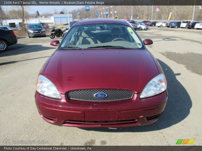 Merlot Metallic / Medium/Dark Pebble Beige 2006 Ford Taurus SEL