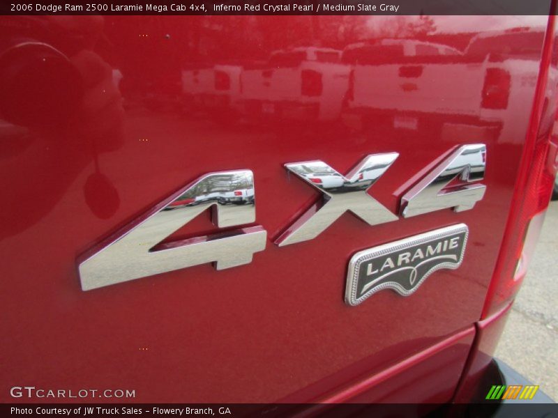 Inferno Red Crystal Pearl / Medium Slate Gray 2006 Dodge Ram 2500 Laramie Mega Cab 4x4