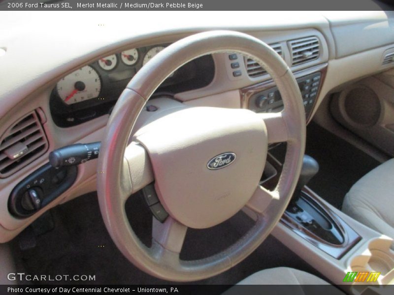 Merlot Metallic / Medium/Dark Pebble Beige 2006 Ford Taurus SEL