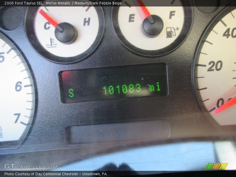 Merlot Metallic / Medium/Dark Pebble Beige 2006 Ford Taurus SEL