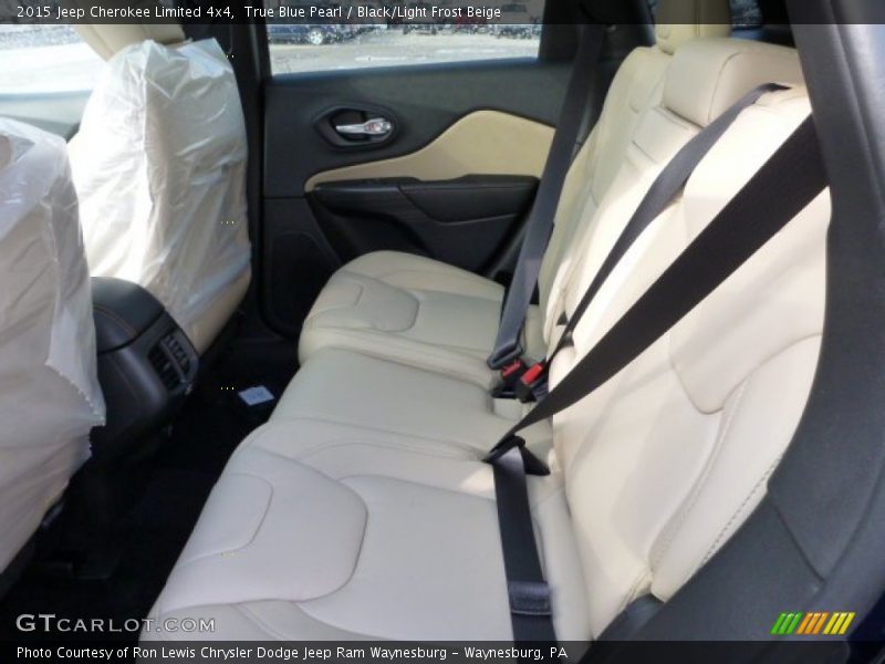 True Blue Pearl / Black/Light Frost Beige 2015 Jeep Cherokee Limited 4x4