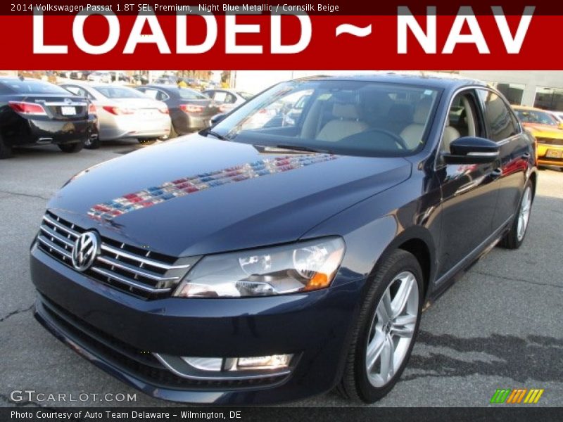 Night Blue Metallic / Cornsilk Beige 2014 Volkswagen Passat 1.8T SEL Premium