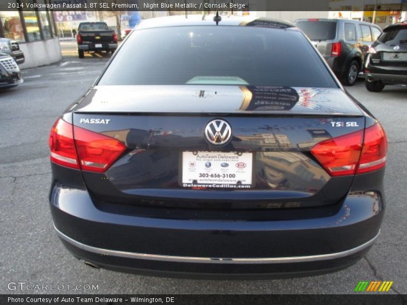 Night Blue Metallic / Cornsilk Beige 2014 Volkswagen Passat 1.8T SEL Premium
