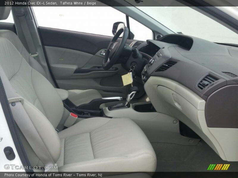 Taffeta White / Beige 2012 Honda Civic EX-L Sedan