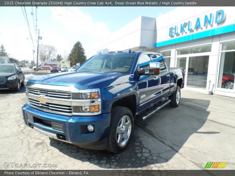 Deep Ocean Blue Metallic / High Country Saddle 2015 Chevrolet Silverado 2500HD High Country Crew Cab 4x4