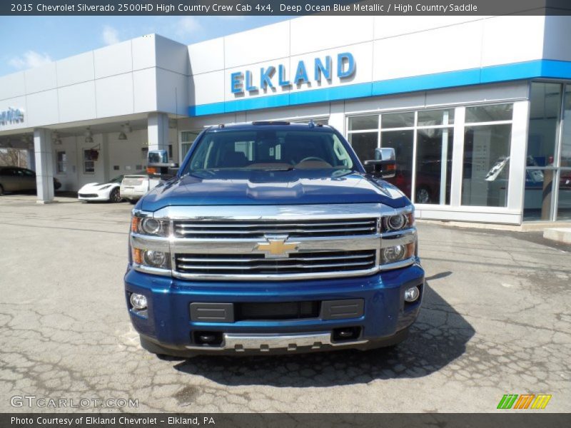 Deep Ocean Blue Metallic / High Country Saddle 2015 Chevrolet Silverado 2500HD High Country Crew Cab 4x4