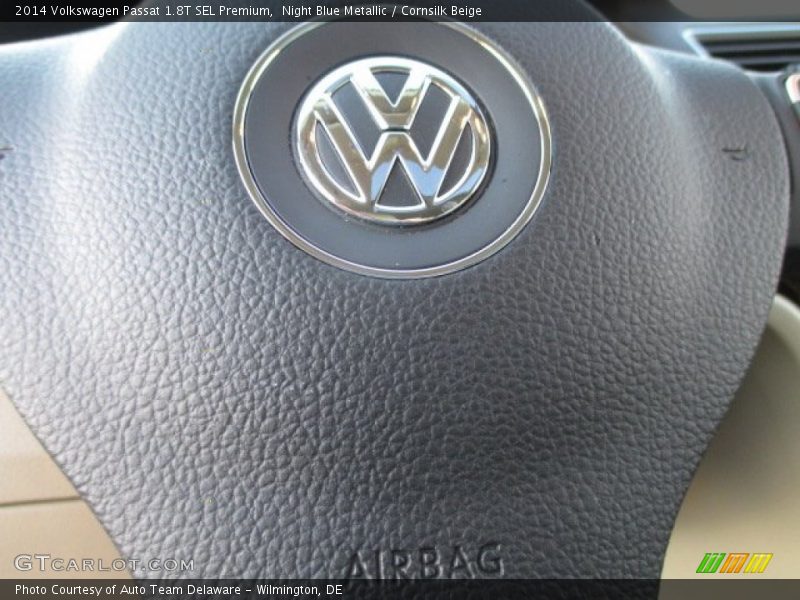 Night Blue Metallic / Cornsilk Beige 2014 Volkswagen Passat 1.8T SEL Premium