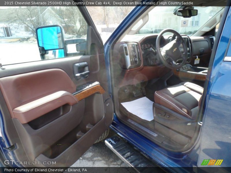 Deep Ocean Blue Metallic / High Country Saddle 2015 Chevrolet Silverado 2500HD High Country Crew Cab 4x4