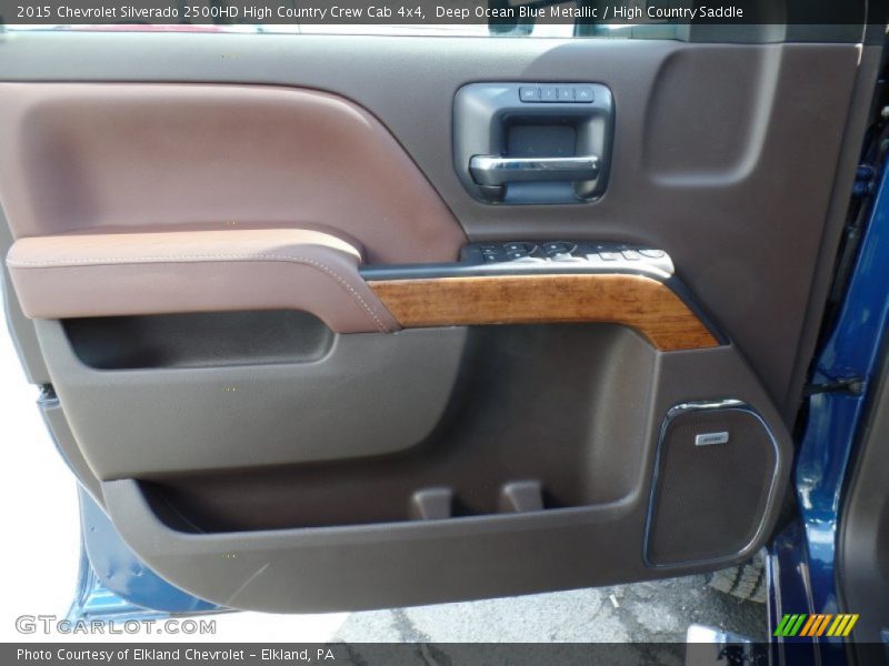 Deep Ocean Blue Metallic / High Country Saddle 2015 Chevrolet Silverado 2500HD High Country Crew Cab 4x4