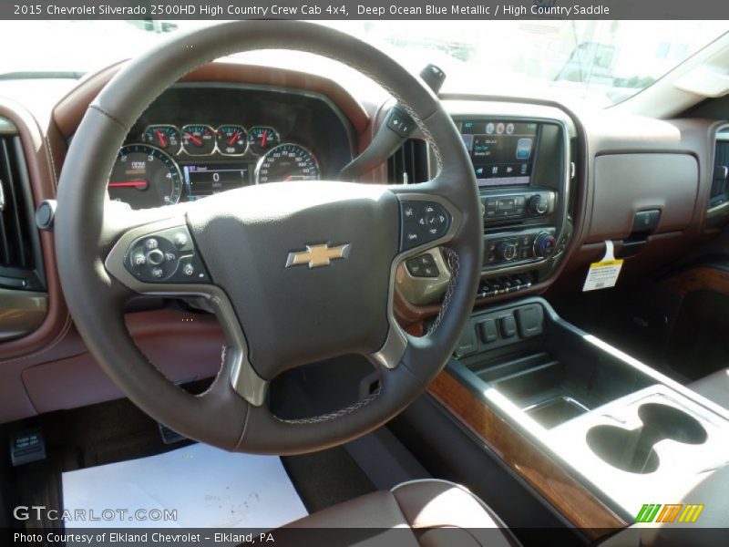 Deep Ocean Blue Metallic / High Country Saddle 2015 Chevrolet Silverado 2500HD High Country Crew Cab 4x4