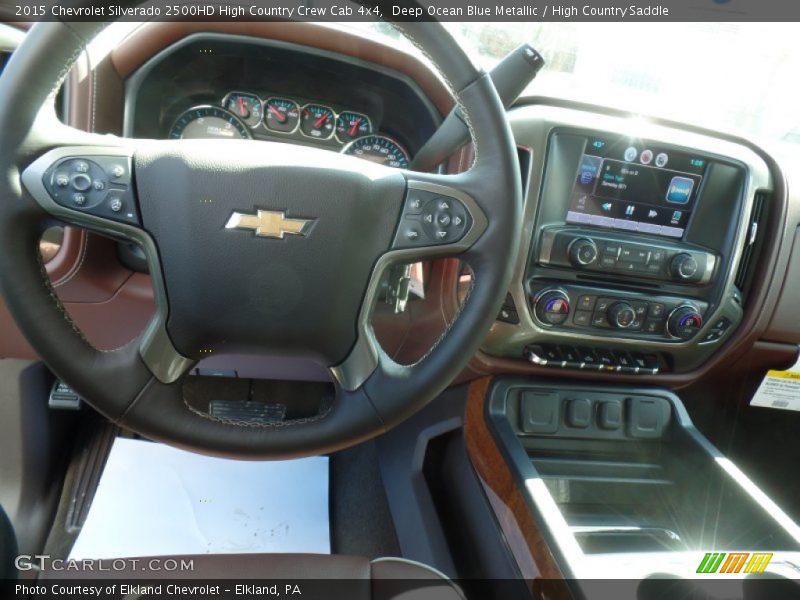 Deep Ocean Blue Metallic / High Country Saddle 2015 Chevrolet Silverado 2500HD High Country Crew Cab 4x4