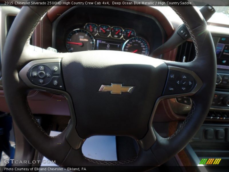 Deep Ocean Blue Metallic / High Country Saddle 2015 Chevrolet Silverado 2500HD High Country Crew Cab 4x4