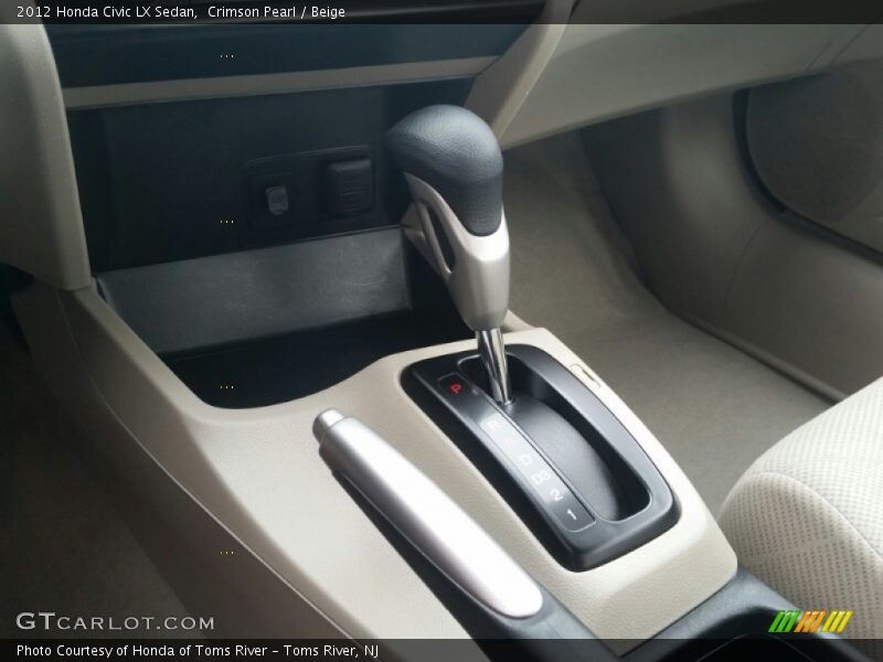 Crimson Pearl / Beige 2012 Honda Civic LX Sedan