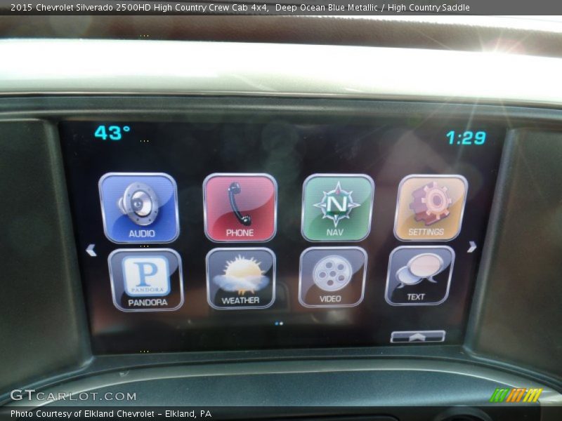 Deep Ocean Blue Metallic / High Country Saddle 2015 Chevrolet Silverado 2500HD High Country Crew Cab 4x4