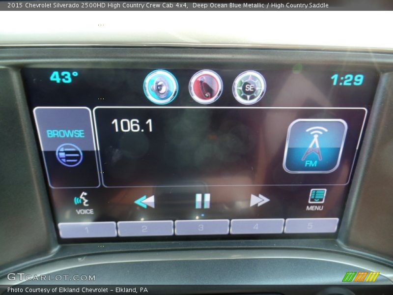 Deep Ocean Blue Metallic / High Country Saddle 2015 Chevrolet Silverado 2500HD High Country Crew Cab 4x4
