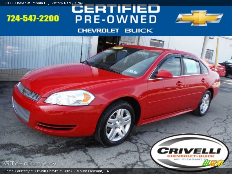 Victory Red / Gray 2012 Chevrolet Impala LT