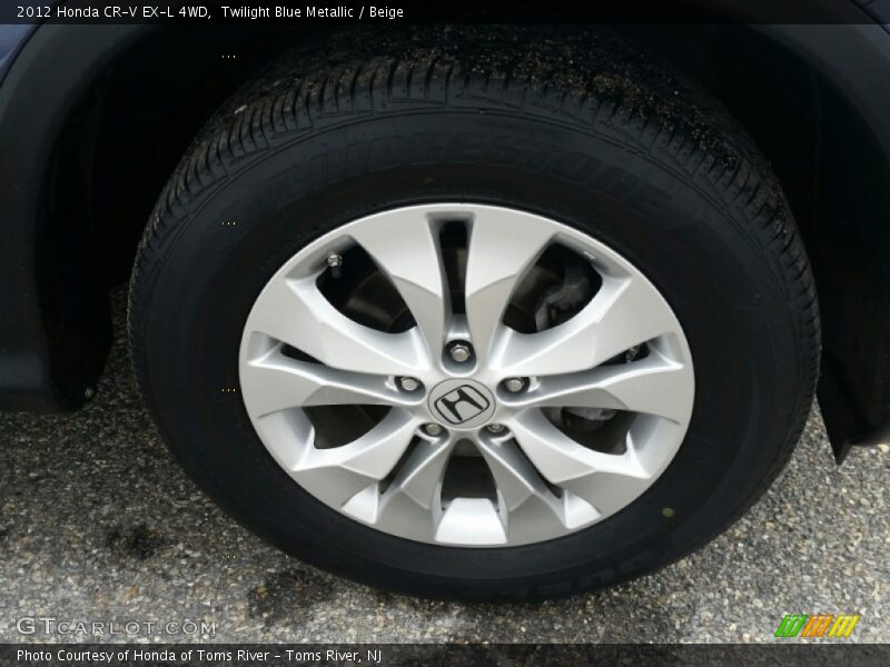 Twilight Blue Metallic / Beige 2012 Honda CR-V EX-L 4WD