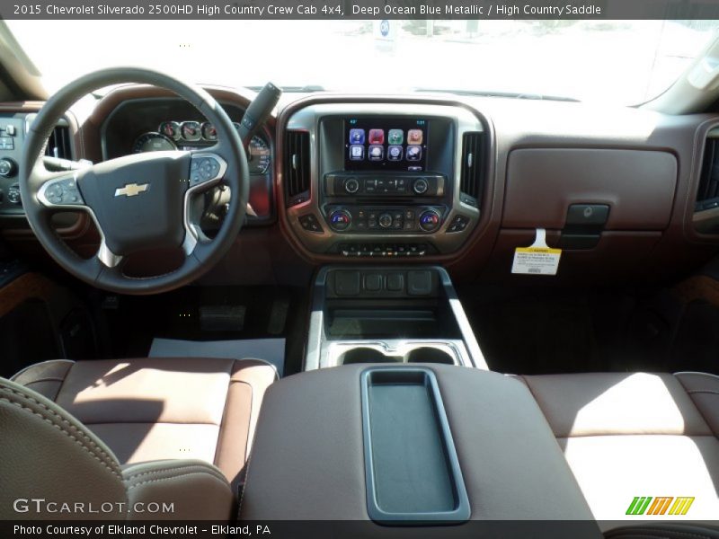 Deep Ocean Blue Metallic / High Country Saddle 2015 Chevrolet Silverado 2500HD High Country Crew Cab 4x4