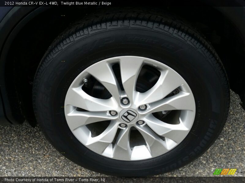 Twilight Blue Metallic / Beige 2012 Honda CR-V EX-L 4WD