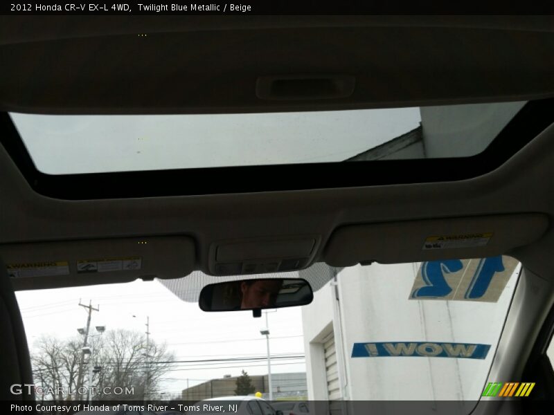 Twilight Blue Metallic / Beige 2012 Honda CR-V EX-L 4WD