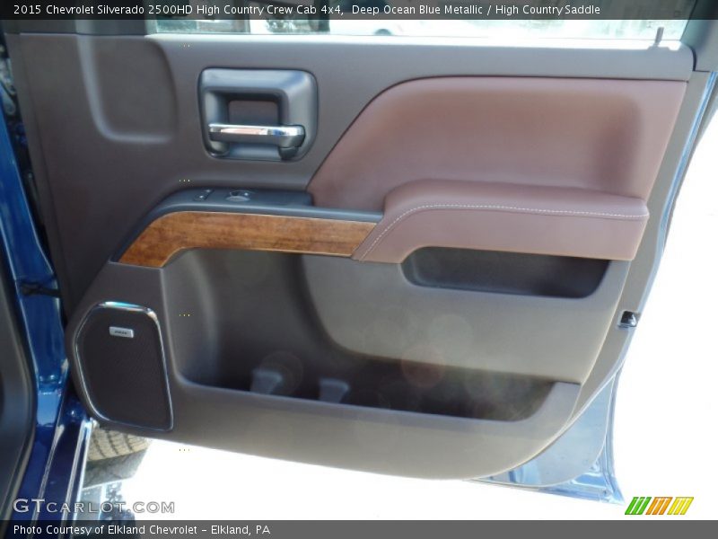 Deep Ocean Blue Metallic / High Country Saddle 2015 Chevrolet Silverado 2500HD High Country Crew Cab 4x4