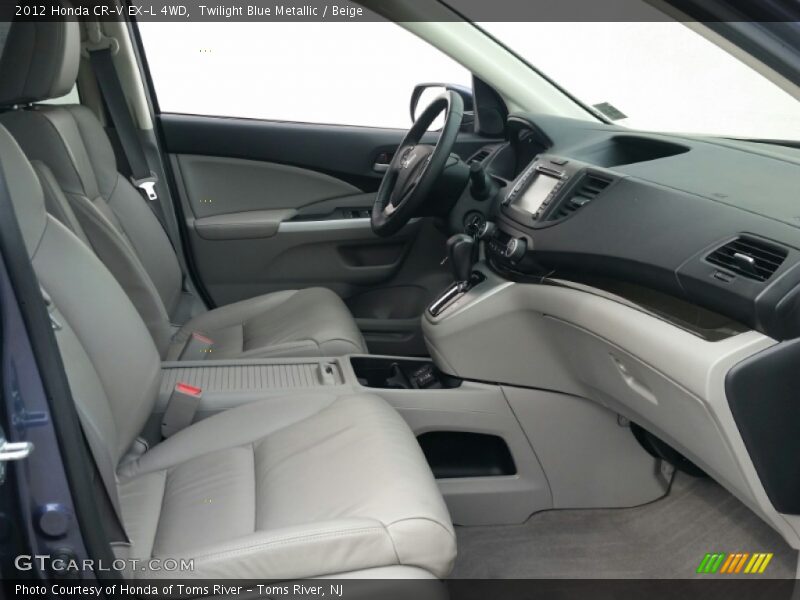 Twilight Blue Metallic / Beige 2012 Honda CR-V EX-L 4WD