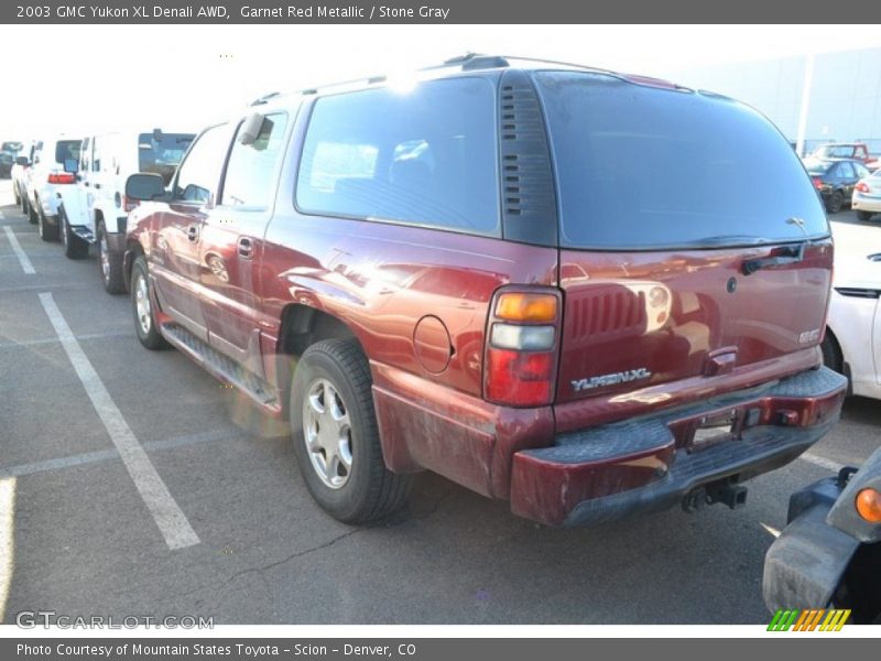 Garnet Red Metallic / Stone Gray 2003 GMC Yukon XL Denali AWD