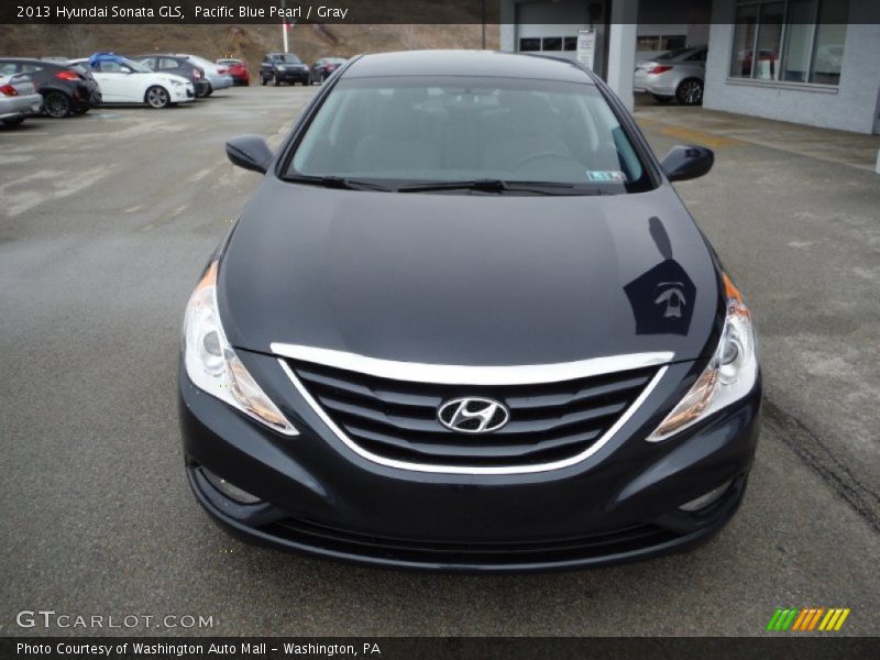 Pacific Blue Pearl / Gray 2013 Hyundai Sonata GLS