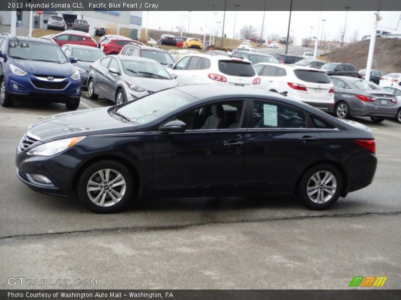Pacific Blue Pearl / Gray 2013 Hyundai Sonata GLS
